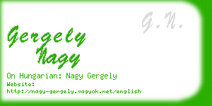 gergely nagy business card